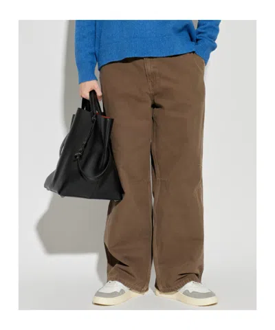 Samsoe & Samsoe Belt Loop Jeans In Brown