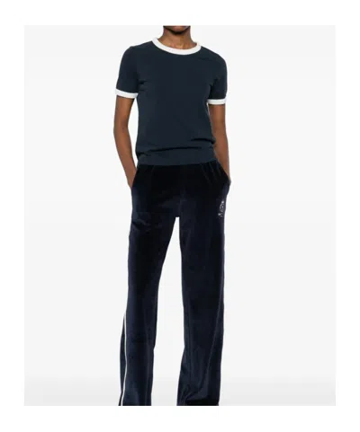 Apc Contrasting-trims T-shirt In Blue