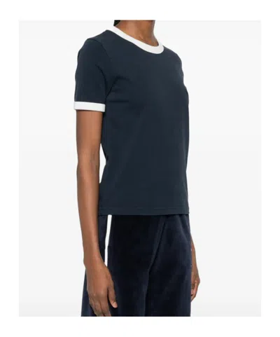 Apc Contrasting-trims T-shirt In Blue