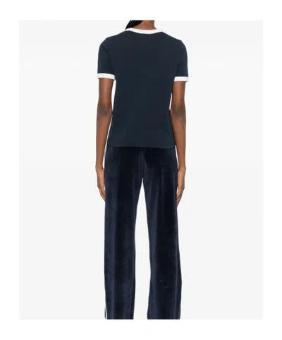 Apc Contrasting-trims T-shirt In Blue