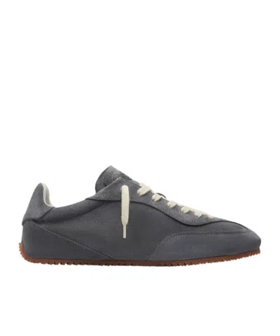 Axel Arigato Daze Runner Grey Sneaker With Logo On The Tongue And Grooved Sole In Suede Man In Animal Print