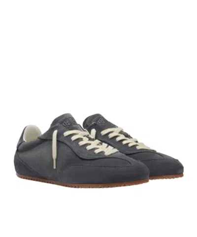 Axel Arigato Daze Runner Grey Sneaker With Logo On The Tongue And Grooved Sole In Suede Man In Animal Print