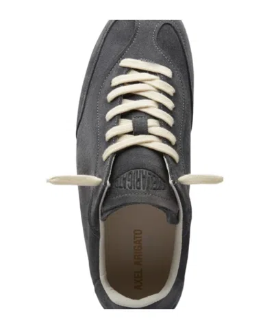 Axel Arigato Daze Runner Grey Sneaker With Logo On The Tongue And Grooved Sole In Suede Man In Animal Print