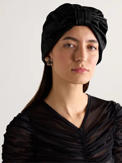 Jennifer Behr Sasha Knotted Hair Wrap In Black