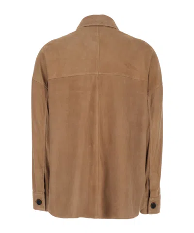 Arma Kaylee Suede Jacket In Brown
