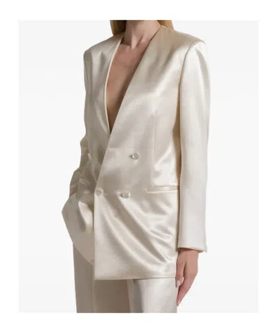 Alberta Ferretti Double-breasted Suit Jacket In Multi