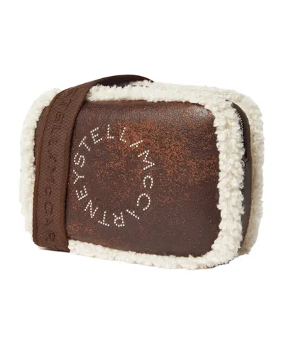 Stella Mccartney Logo Plush-lined Bum Bag In Brown