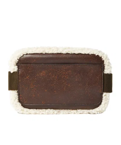 Stella Mccartney Logo Plush-lined Bum Bag In Brown