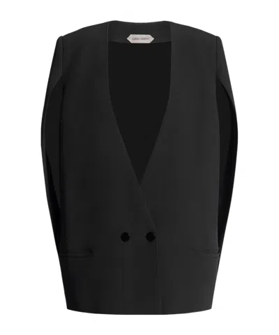 Alberta Ferretti Jacket Deep V Neck Cape Sleeves Shoulders In Animal Print