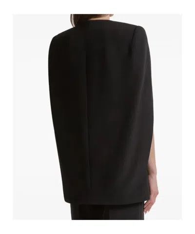 Alberta Ferretti Jacket Deep V Neck Cape Sleeves Shoulders In Animal Print