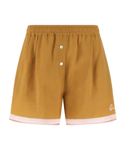 Marni Linen Shorts Bermuda And Short Yellow In Yellow