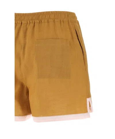 Marni Linen Shorts Bermuda And Short Yellow In Yellow