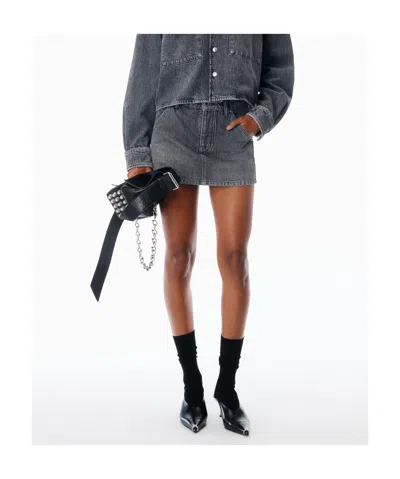 Alexander Wang Carpenter Mini Skort In Gray