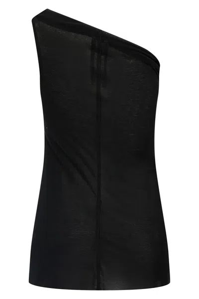 Rick Owens One-shoulder Top In Black