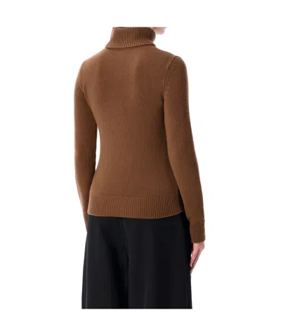 Ralph Lauren Turtleneck Cashmere Sweater In Brown