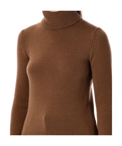 Ralph Lauren Turtleneck Cashmere Sweater In Brown