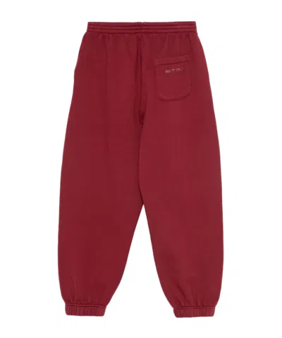 Etro Elastic-cuff Track Pants In Red