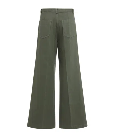 Aspesi High-waisted Casual Pants In Green