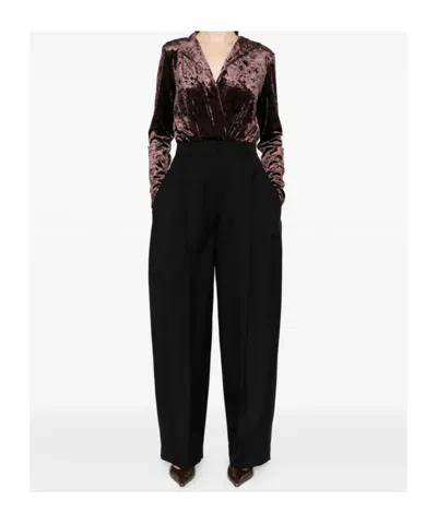 Bash Long-sleeved Hooded Bodysuit In Brown