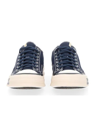 Visvim Canvas Low-top Sneakers In Blue