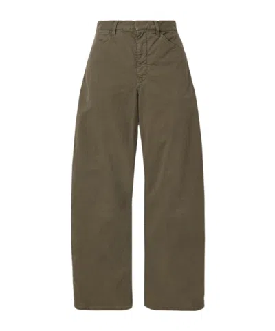 Nili Lotan Tribeca Belt Loop Casual Pants In Green