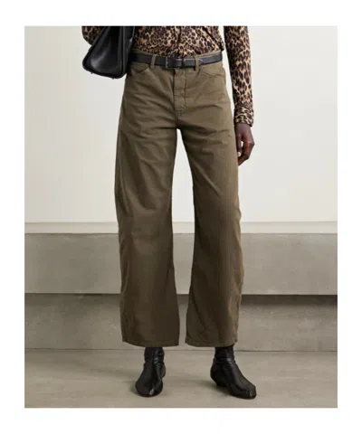 Nili Lotan Tribeca Belt Loop Casual Pants In Green