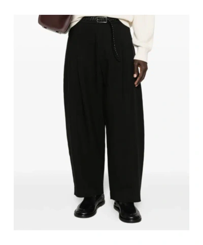 Studio Nicholson Casual Pants With Belt Loops In Black