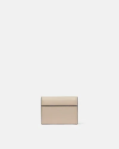 Versace Logo Leather Wallet In Neutral