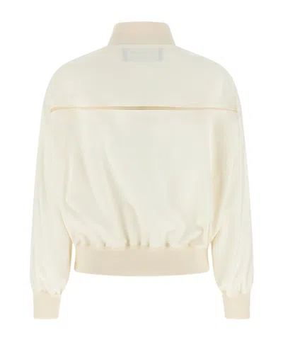 Fabiana Filippi Insert Bomber Jacket Puffer Jackets White In Neutral