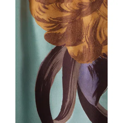 La Doublej La Double J Printed Silk-twill Palazzo Trousers In Green