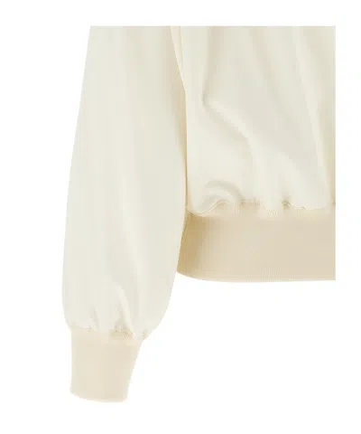 Fabiana Filippi Insert Bomber Jacket Puffer Jackets White In Neutral