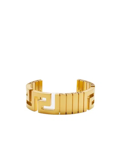 Versace Greek Brass Bracelet In Gold