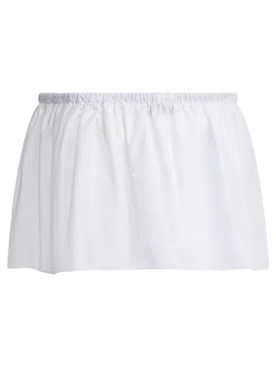 Miu Miu Patterned Midi Skirt In White