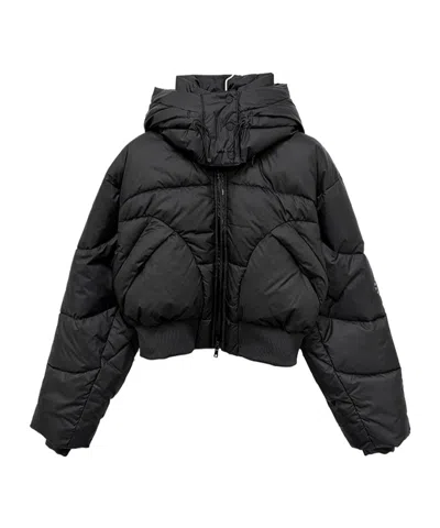 Adidas Originals Adidas By Stella Mccartney Cropped Quilted Jacket In Black