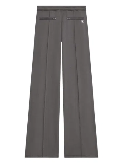 Courrèges Logo Track Pants In Gray