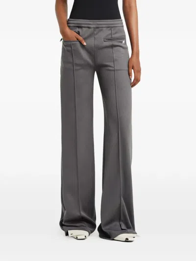 Courrèges Logo Track Pants In Gray