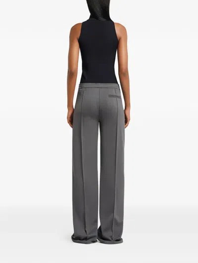 Courrèges Logo Track Pants In Gray