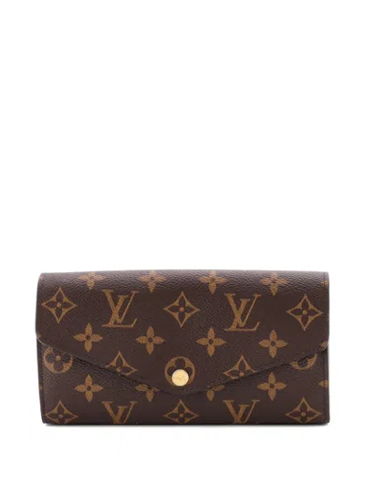 Pre-owned Louis Vuitton Sarah Wallet Nm Monogram Canvas Small Wallets In Brown