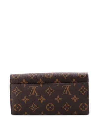 Pre-owned Louis Vuitton Sarah Wallet Nm Monogram Canvas Small Wallets In Brown