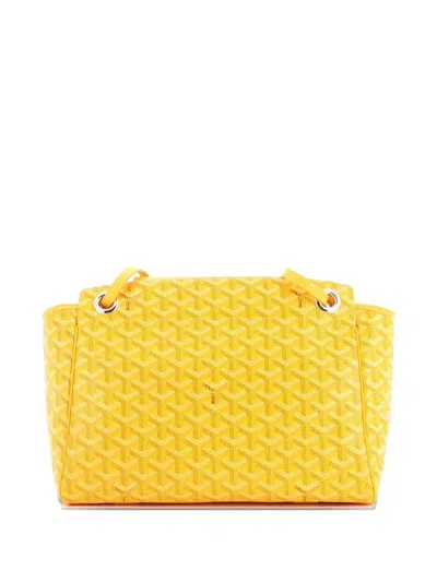 Pre-owned Goyard Rouette Bag Coated Canvas Pm Shoulder Bag In Yellow