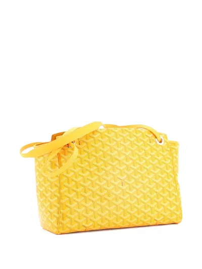 Pre-owned Goyard Rouette Bag Coated Canvas Pm Shoulder Bag In Yellow