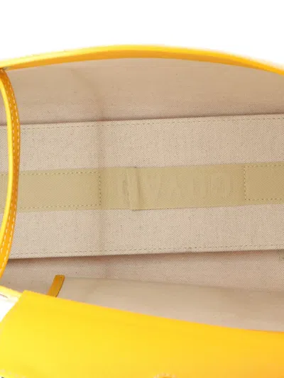 Pre-owned Goyard Rouette Bag Coated Canvas Pm Shoulder Bag In Yellow