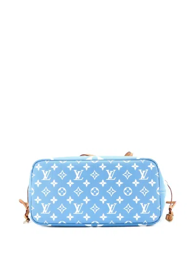 Pre-owned Louis Vuitton Neverfull Nm By The Pool Monogram Giant Mm Tote Bag In Blue