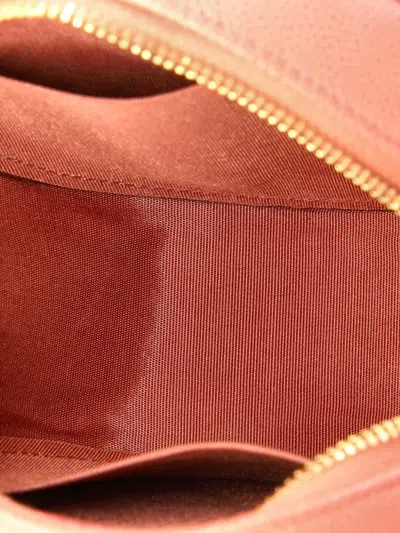 Pre-owned Chanel Filigree Round Clutch With Chain Quilted Caviar Mini Crossbody Bag In Pink