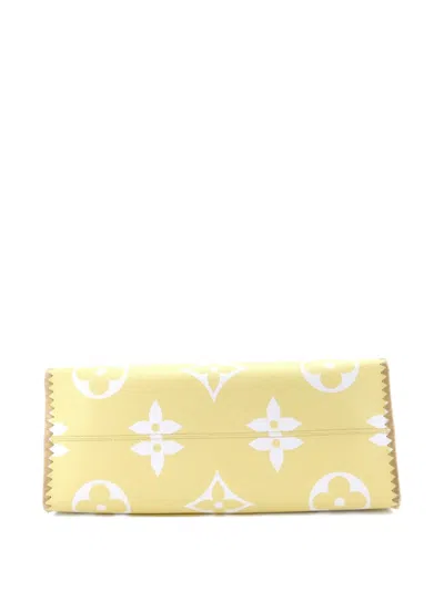 Pre-owned Louis Vuitton Onthego Limited Edition Cities By The Pool Monogram Giant With Raffia Gm Tote Bag In Multi