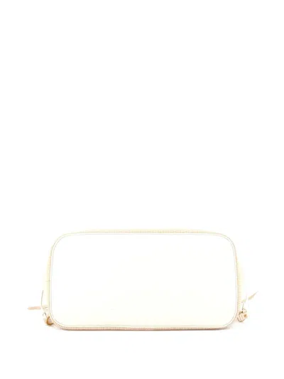 Pre-owned Louis Vuitton Neverfull Nm Monogram Giant Embroidered Cotton Mm Tote Bag In Neutral