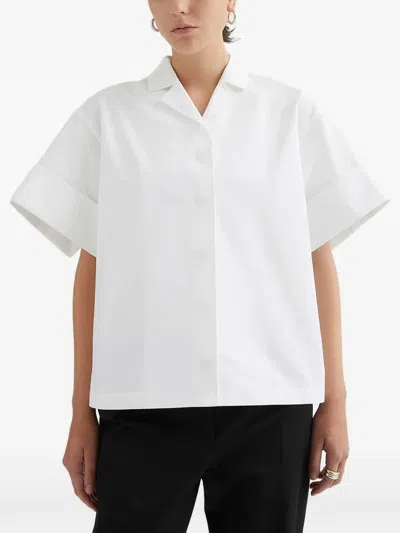 Jil Sander Short-sleeve Plain Shirt In White