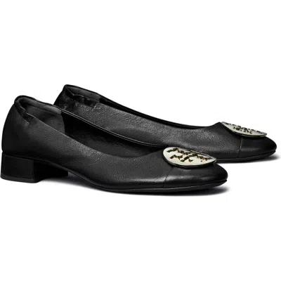 Tory Burch Claire Cap Toe Ballet Flat In Black