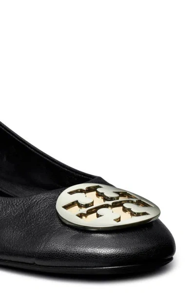 Tory Burch Claire Cap Toe Ballet Flat In Black