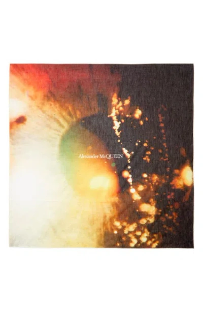 Alexander Mcqueen Mcqueen Sci-fi Iris Cotton & Silk Square Scarf